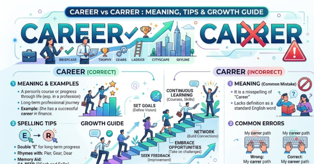 Career vs Carrer: Meaning, Tips & Growth Guide
