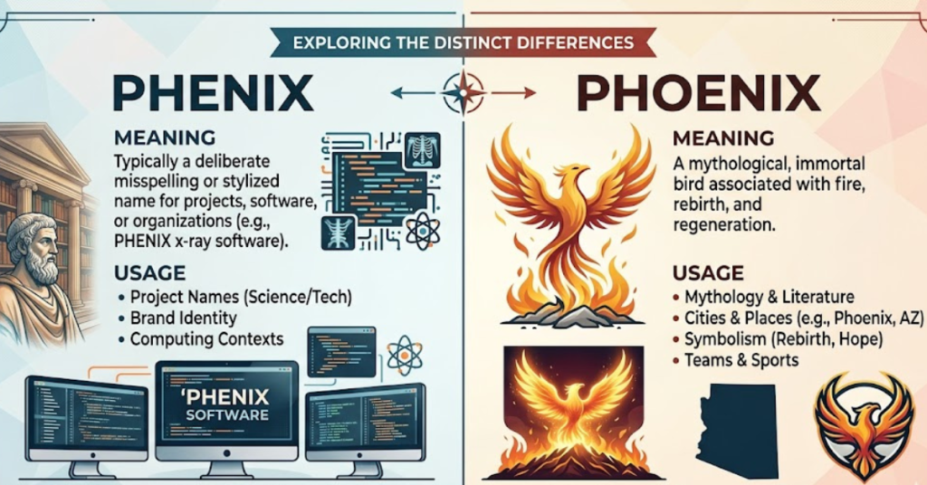 Phenix vs Phoenix: Meaning, Usage & Key Differences