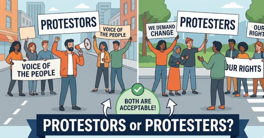 Protestors or Protesters: Which Spelling Is Correct?