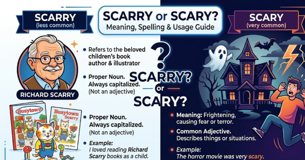 Scarry or Scary? Meaning, Spelling & Usage Guide