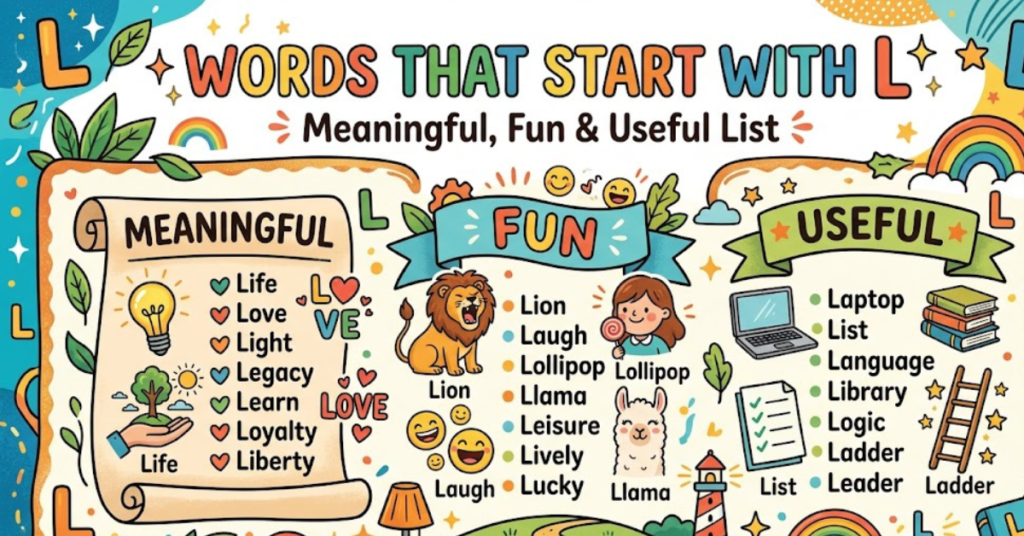 Words That Start With L Meaningful, Fun & Useful List.
