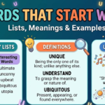 Words That Start With U: Lists, Meanings & Examples