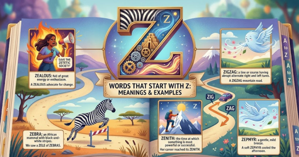 Words That Start With Z: Meanings, Lists & Examples