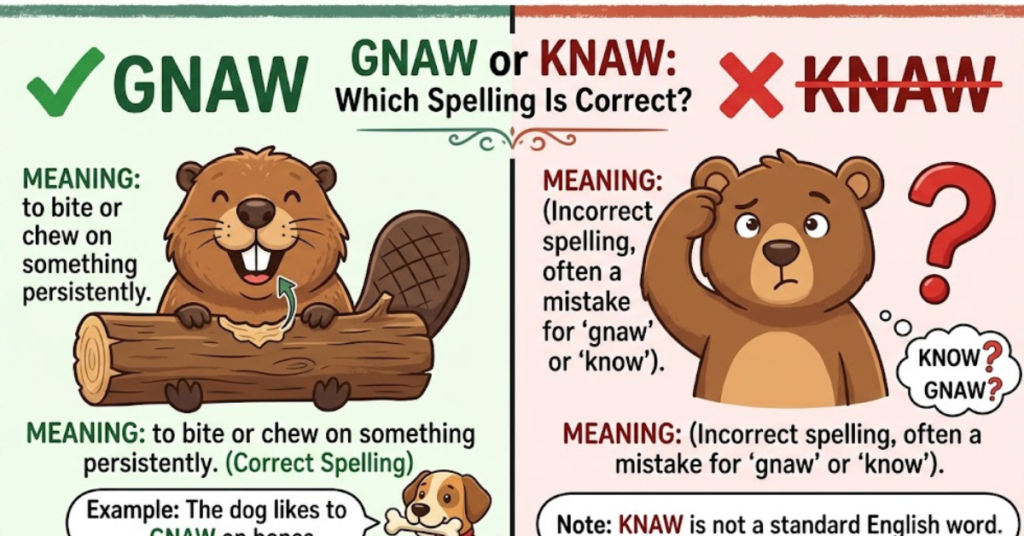 Gnaw or Knaw Which Spelling Is Correct