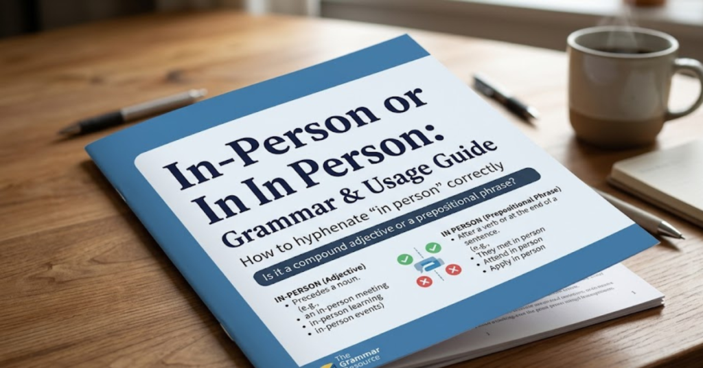 In-Person or In Person: Grammar & Usage Guide
