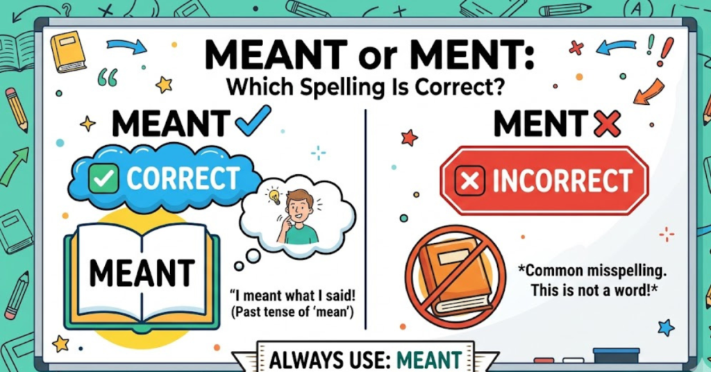 Meant or Ment: Which Spelling Is Correct?