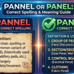 Pannel or Panel Correct Spelling & Meaning Guide