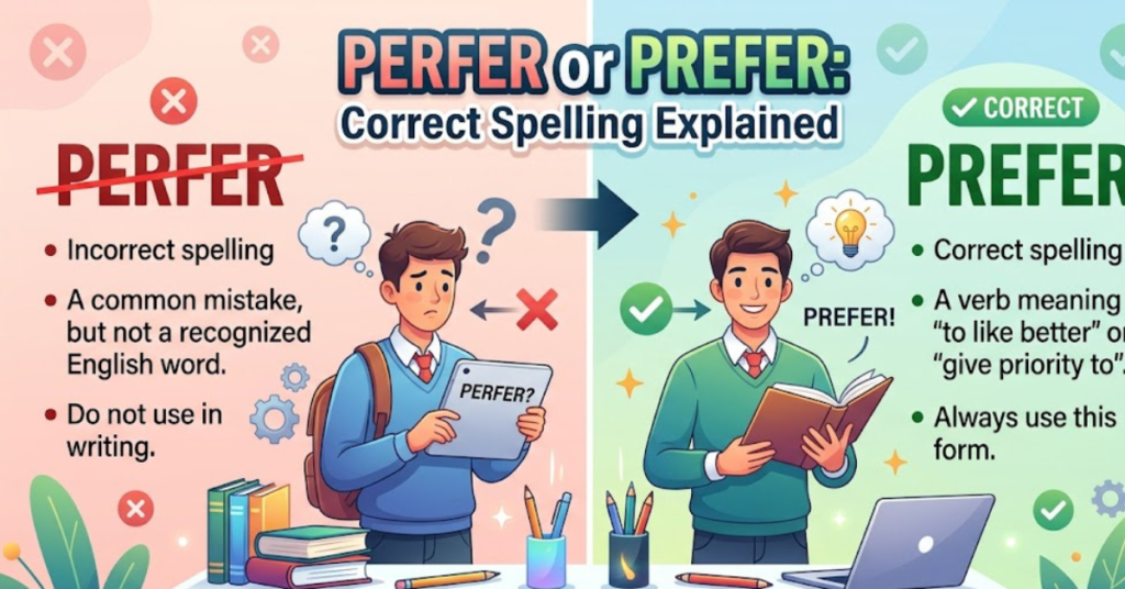 Perfer or Prefer Correct Spelling Explained