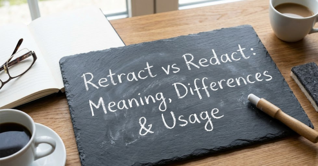 Retract vs Redact: Meaning, Differences & Usage
