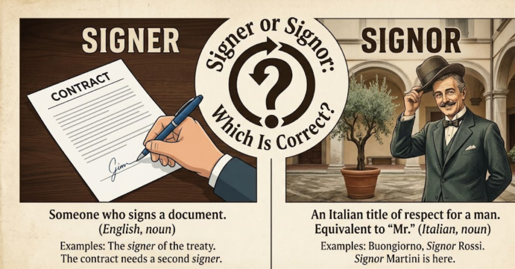 Signer or Signor: Which Is Correct?
