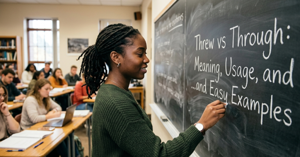 Threw vs Through Meaning, Usage, and Easy Examples