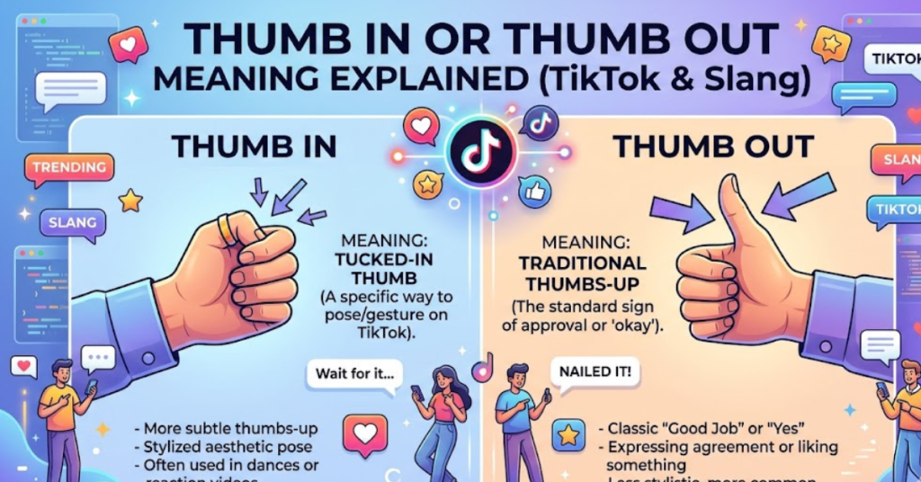 Thumb In or Thumb Out Meaning Explained (TikTok & Slang)
