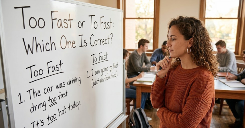 Too Fast or To Fast: Which One Is Correct?