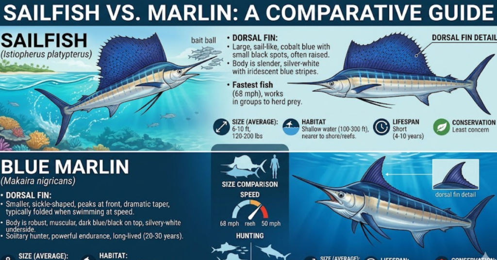 Sailfish vs Marlin: Speed, Size and Key Differences
